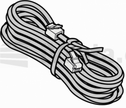 Systémový kabel 6-vodičů s konektorem. Propojení krabice na kolejnici s řídící jednotkou, délka kabelu: 7000mm