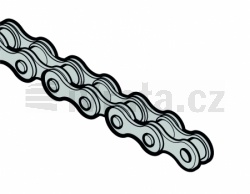 Jednoválečkový řetěz 83 na ocelové lano, Ø 4 mm, kování L, LD