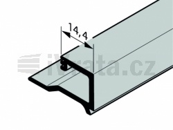 Zasklívací lišta, hliník, pro boční dveře APUF42/ALRF42 S-line, tl 26 mm, eloxovaný (max 6000 mm) E6/C35