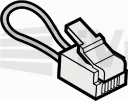 Konektor se žlutým můstkem, zásuvka X53 pro řídící jednotka, připojení HCP (přemostěné PIN 2 a PIN 3)