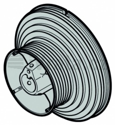 Lanový buben vel. 4, kování H, HD, HS, HU, Pravý pro ocelové lano Ø 4 mm