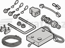 Bezpečnostní kabelový spínač pro rolety se spojovacím a upevňovacím materiálem
