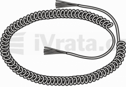 Spirálový kabel, výška vrat až 3000 mm