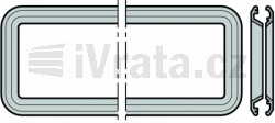 Kompletní sendvičové zasklení, typ A pro dvoustěnné vratové sekce 42 mm, tlakově litý rám, podle RAL 9011, panel L-drážka, Micrograin