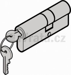 Profilová vložka pro boční dveře Typ profilu 1, dřevěné boční dveře a Integrované dveře, různé zámky 35,0 + 30,0 mm